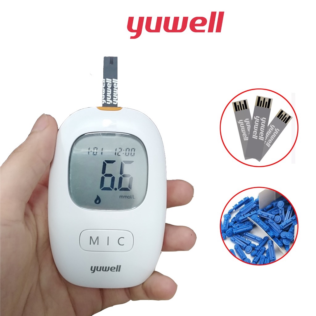 Máy đo đường huyết Yuwell 710 kèm 50 que và 50 kim