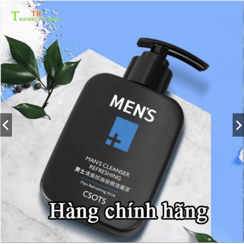 Sữa Rửa Mặt Men's Cleanser Cho Nam Làm Sáng Da Ngăn Ngừa Mụn Kiềm Dầu Loại Chất Nhờn Cấp Ẩm 4in1