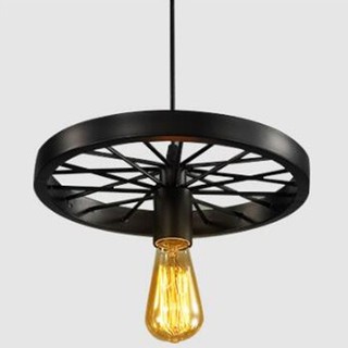 ĐÈN THẢ BÁNH XE TRANG TRÍ QUÁN CAFE, SALON TÓC, SHOP THỜI TRANG SIÊU ĐẸP DÙNG BÓNG THỦY TINH ST64