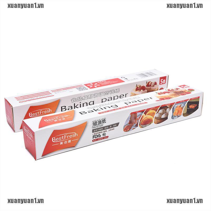 Cuộn Giấy Silicone 5M Hai Mặt Dùng Nướng Bbq Tiện Dụng