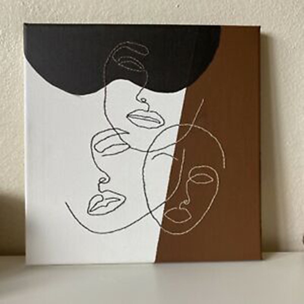 Khung Vải, Toan Thêu Tranh, Canvas in sắn, Căng sẵn lên khung,hoa văn sắc màu sắc nhiều kích thước tặng in hình, kim chỉ