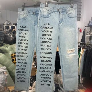 QUẦN JEANS ỐNG RỘNG
