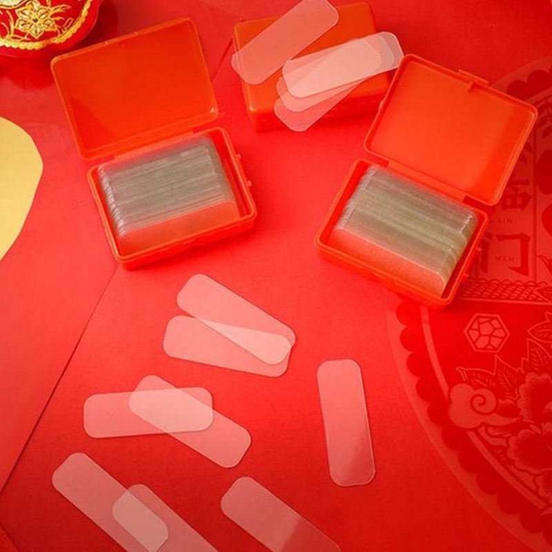 Hộp 60 miếng dán 2 mặt trong suốt, băng keo hai mặt siêu dính nhỏ mỏng treo đồ dán tường