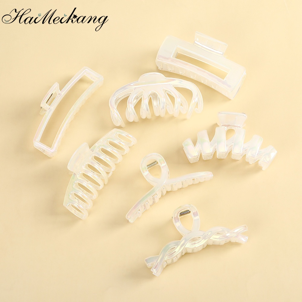 Haimeikang Kẹp Tóc Thời Trang Hàn Quốc Cho Nữ Màu Trơn
