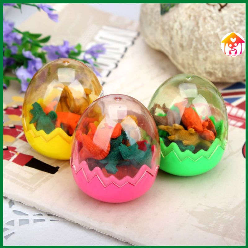 Hộp 6 Tẩy Hình Khủng Long Nhiều Màu Siêu Đẹp Cho Bé-Tẩy Khung Long