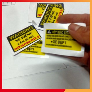 TEM CẢNH BÁO XE MÁY XE ĐẠP ĐIỆN GIÁ 1 TEM