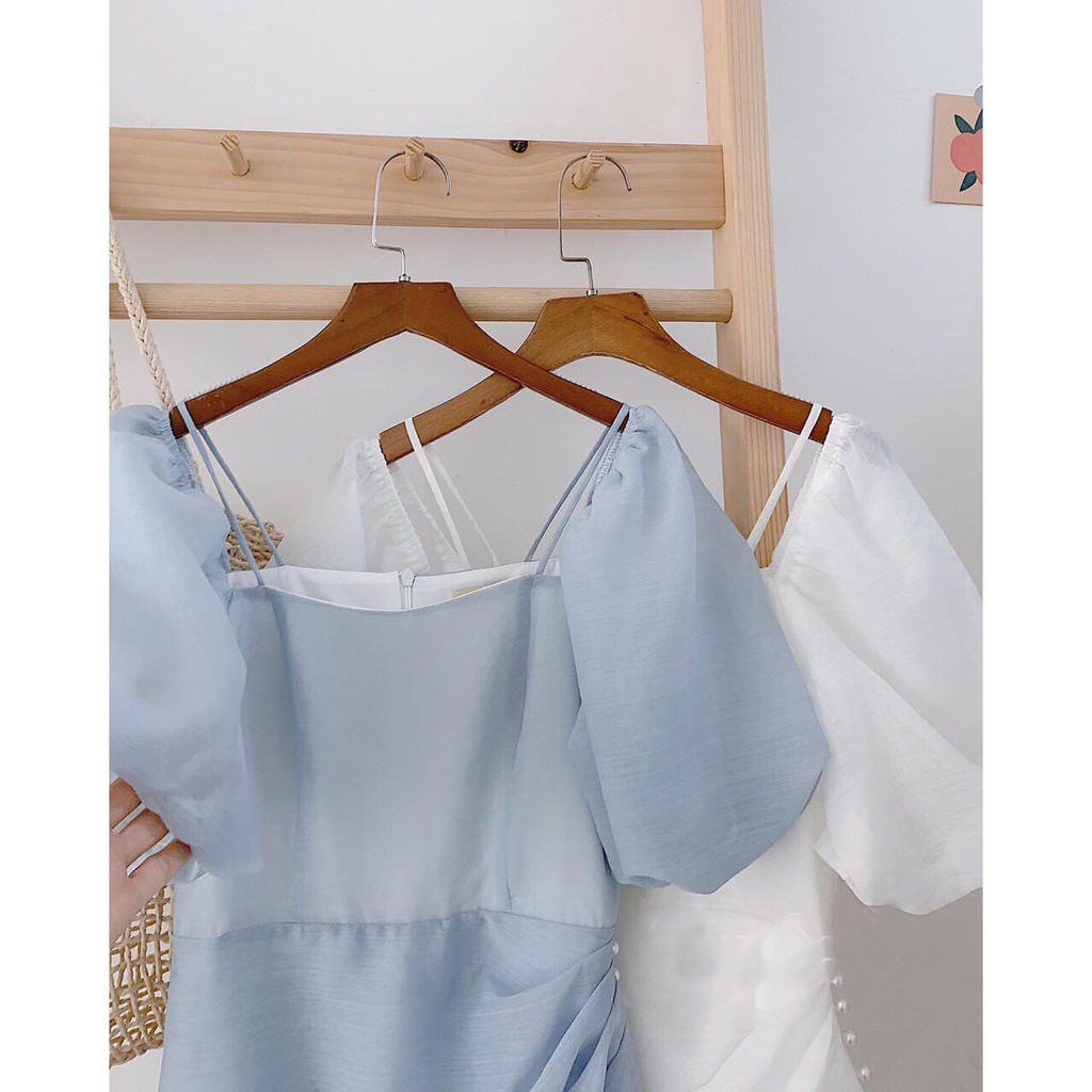 [Mã FATHANG5 giảm 10K đơn 50K]  Đầm tay phồng đính ngọc | BigBuy360 - bigbuy360.vn