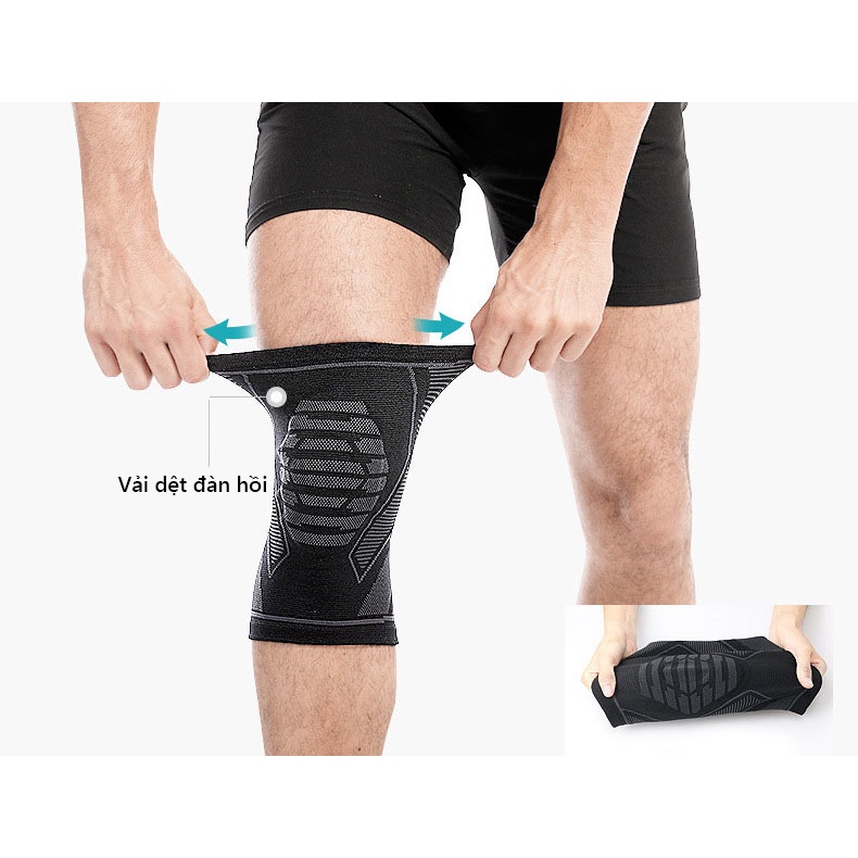 [Mã BMLT30 giảm đến 30K đơn 299K] Băng bảo vệ đầu gối Bó gối thể thao Rhino P7731 có đệm Silicon