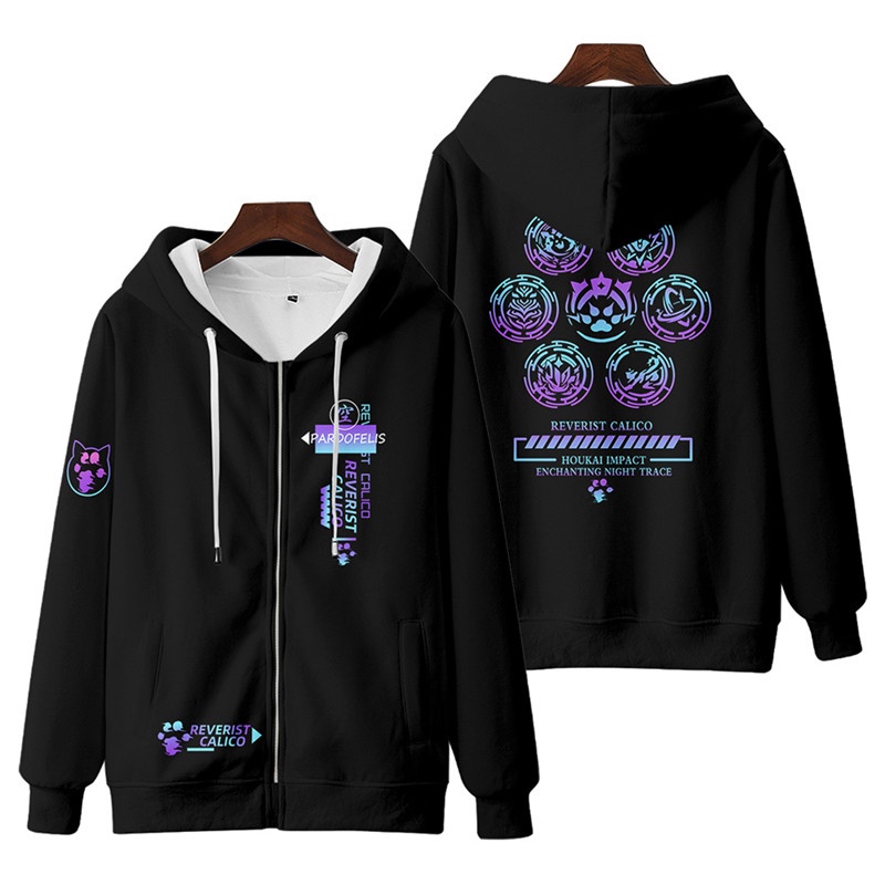 Áo Hoodie Tay Dài Dáng Rộng In Hình Honkai Impact 3 Kiana Kaslana / Pardofelis / Theresa Apocalypse 3D Thời Trang Nhật Bản 2022
