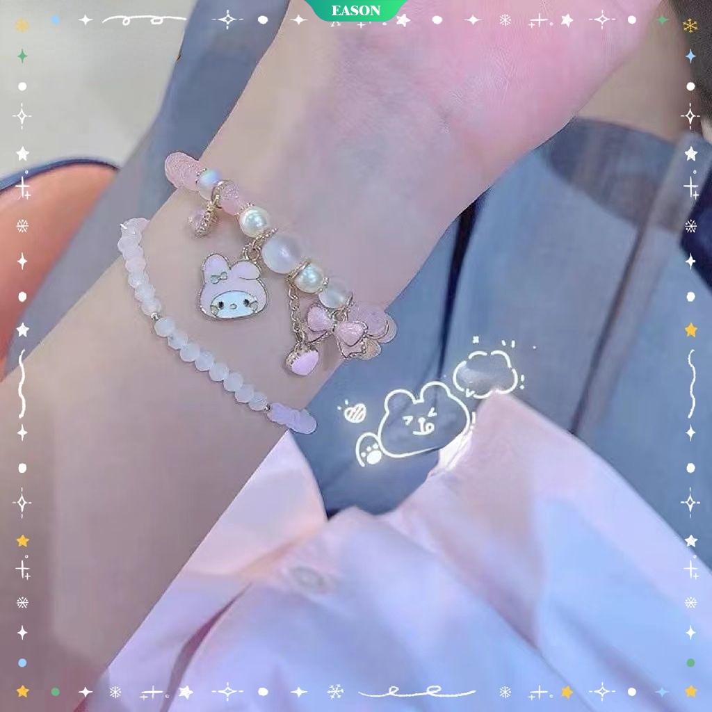Vòng Đeo Tay DIY Họa Tiết Hoạt Hình Cinnamoroll Và My Melody Dễ Thương Phong Cách Nhật Bản Dành Cho Nữ