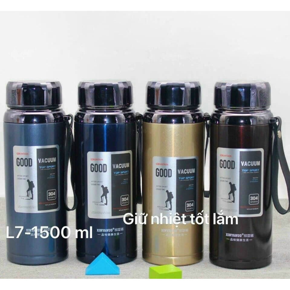 Bình nước giữ nhiệt có khay lọc trà dung tich 1500ml lõi inox 034 giữ nhiệt tốt, an toàn vệ sinh