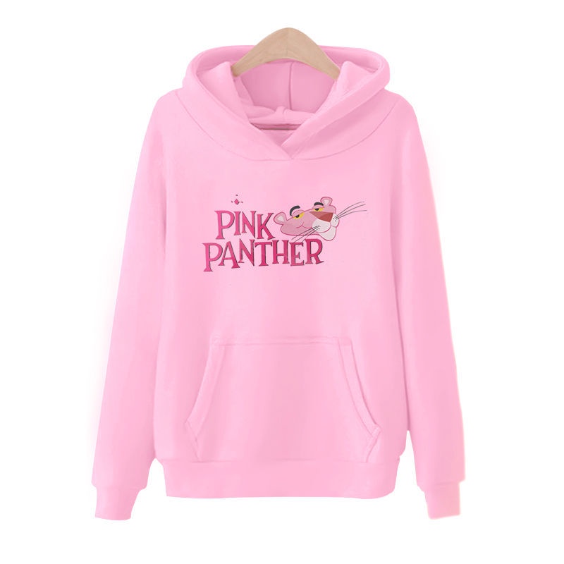 Áo Hoodie Form Rộng In Hình Báo Hồng Phong Cách Hàn Quốc Cho Nữ