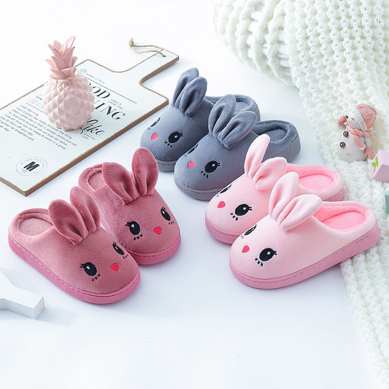 Dép Bông Đi Trong Nhà Hình Thỏ Xinh Xắn Cho Bé