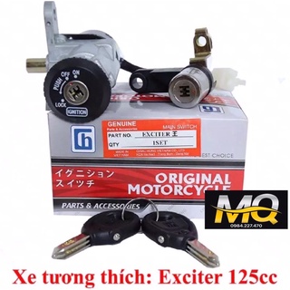 BỘ Ổ KHOÁ XE Exciter 125 4 SỐ KHÔNG TỪ 6 CẠNH ( Khoá Điện + Khoá Yên ) Xem Ảnh Xe Lắp Được mQ.shop
