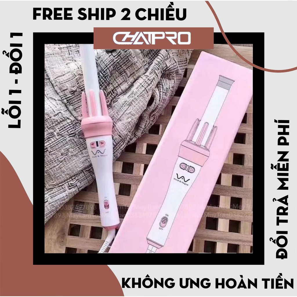 [Hàng Loại 1] Lược uốn xoăn, máy uốn xoăn xoay tự động 360 độ cao cấp- Bảo Hành 12 tháng