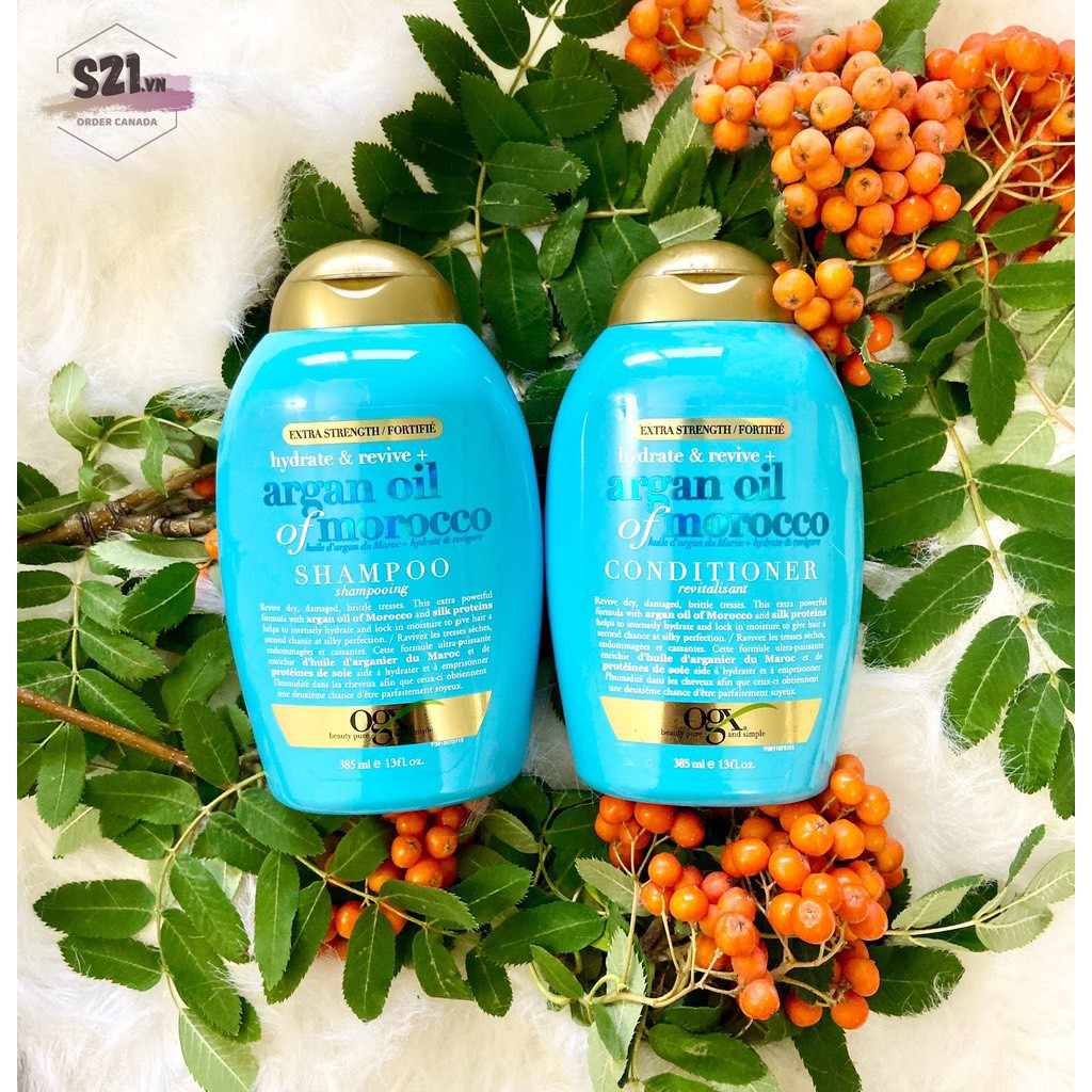 [Bản Canada] Dầu Gội/Xả OGX Renewing + Argan Oil of Morocco Shampoo 385ml