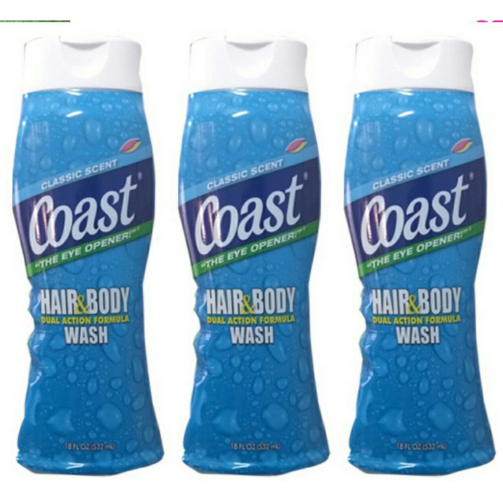 SỮA TẮM GỘI 2 IN 1 COAST HAIR &amp; BODY WASH 532ML USA