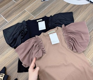 Áo thun gân phối cánh tiên
