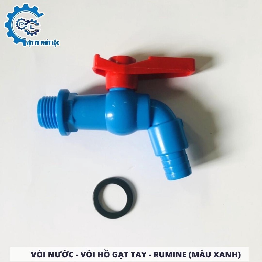 Vòi nước - Vòi hồ gạt tay – Rumine nhựa phi 21, 27