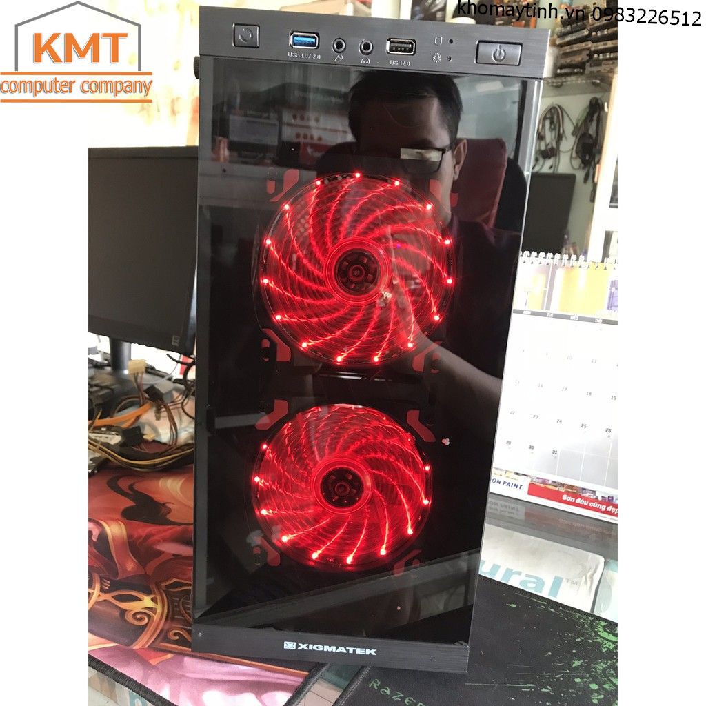 CASE XIGMATEK SCORPIO TẶNG 2 FAN LED ĐỎ