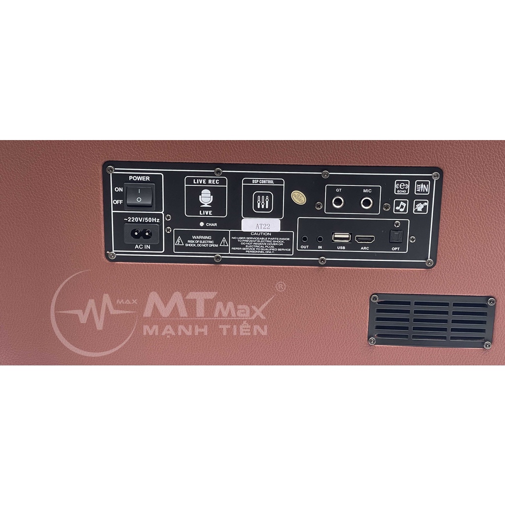 Loa Di Động Xách Tay AT22 Karaoke Reverbt Tặng Kèm 2 Micro Không Dây Cao Cấp Sang Trọng 3 Đường Tiếng Cực Hay