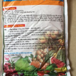 NẤM ĐỐI KHÁNG TRICHODERMA-BACILLUS,dùng làm phân bón