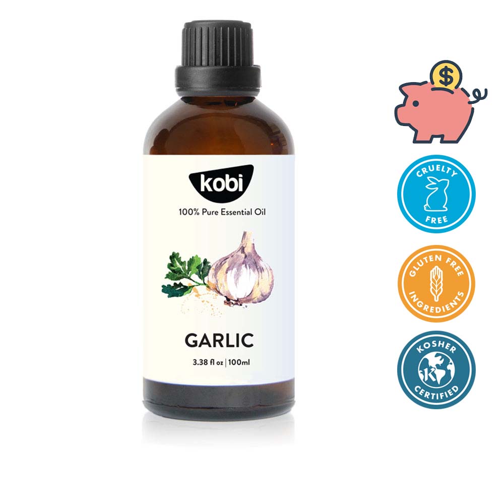 Tinh dầu Tỏi Kobi Garlic essential oil giúp tăng cường miễn dịch, là nguyên liệu sản xuất dược phẩm, mỹ phẩm - 100ml