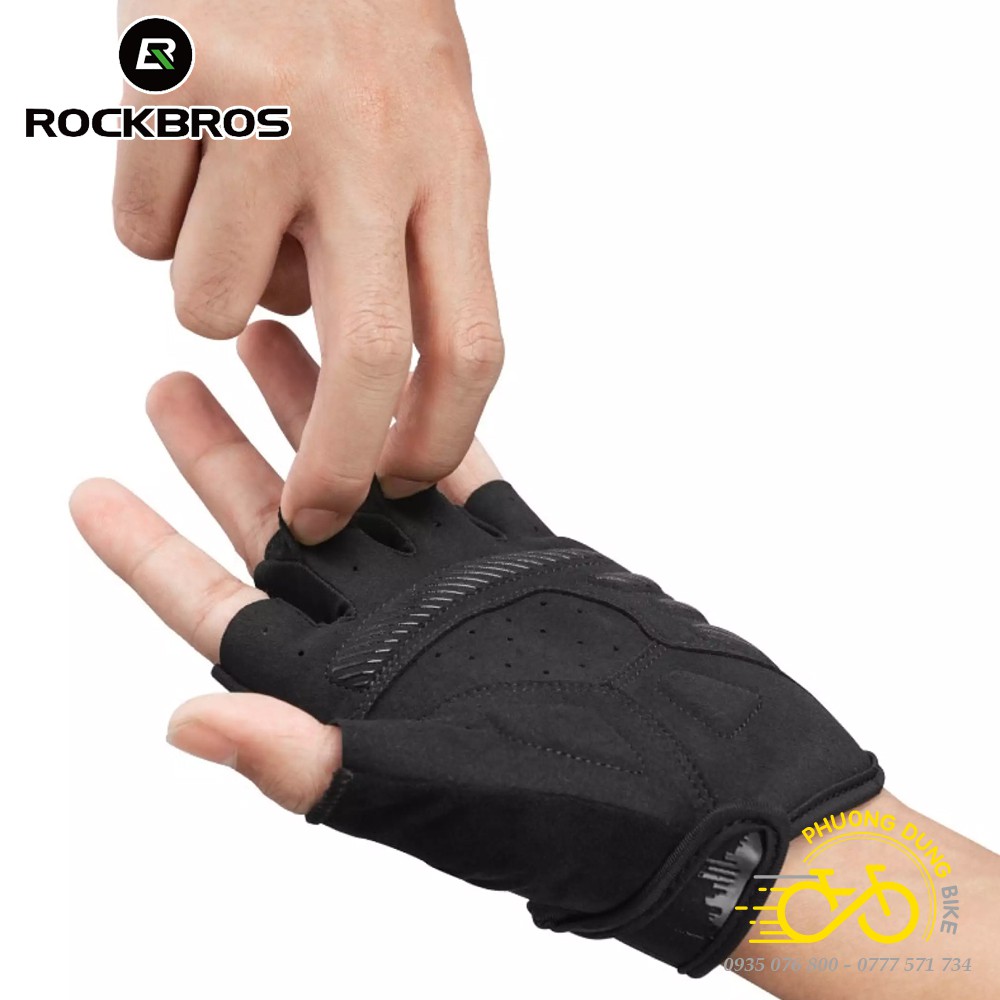 Găng tay hở ngón đi xe đạp ROCKBROS S247