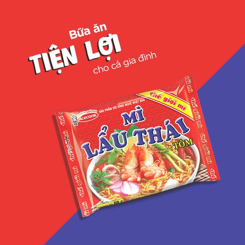 Mì Lẩu Thái tôm gói 80g