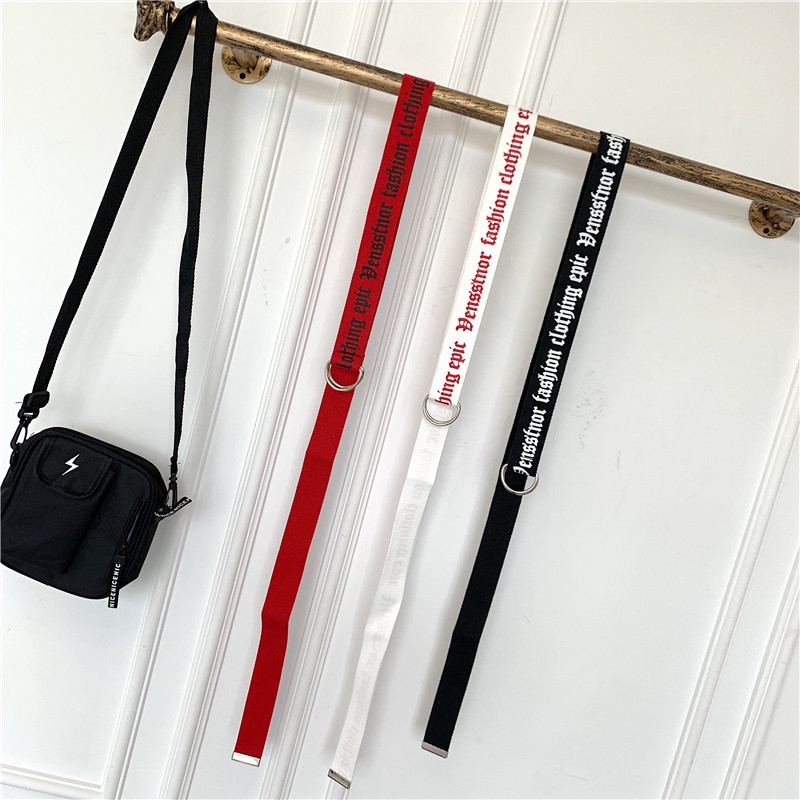 Thắt Lưng Vải canvas In Họa Tiết Kiểu Harajuku Cá Tính Cho Nam Và Nữ