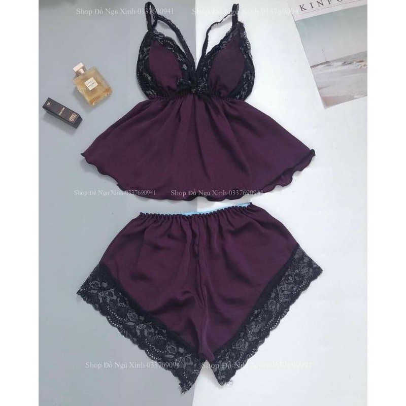 Bộ ngủ lụa đan dây | BigBuy360 - bigbuy360.vn