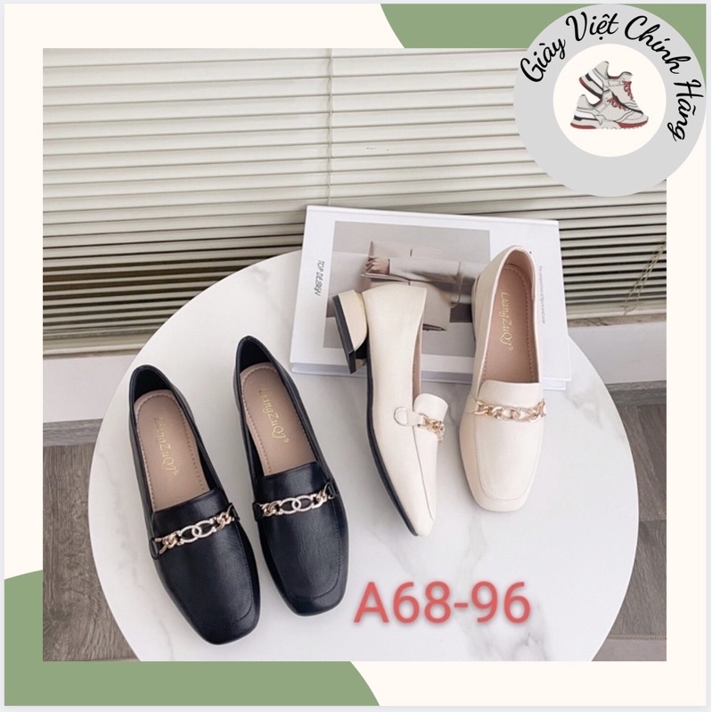 Giày thời trang nữ❤️FREESHIP❤️ Giày công sở moca khuy ngang đế mềm đế 3cm A68-96