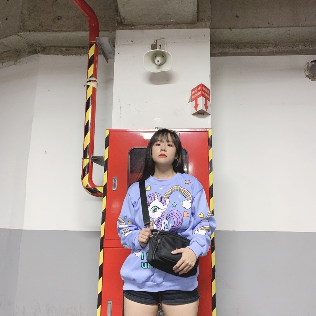 ÁO SWEATER IN NGỰA CẦU VỒNG KUTE