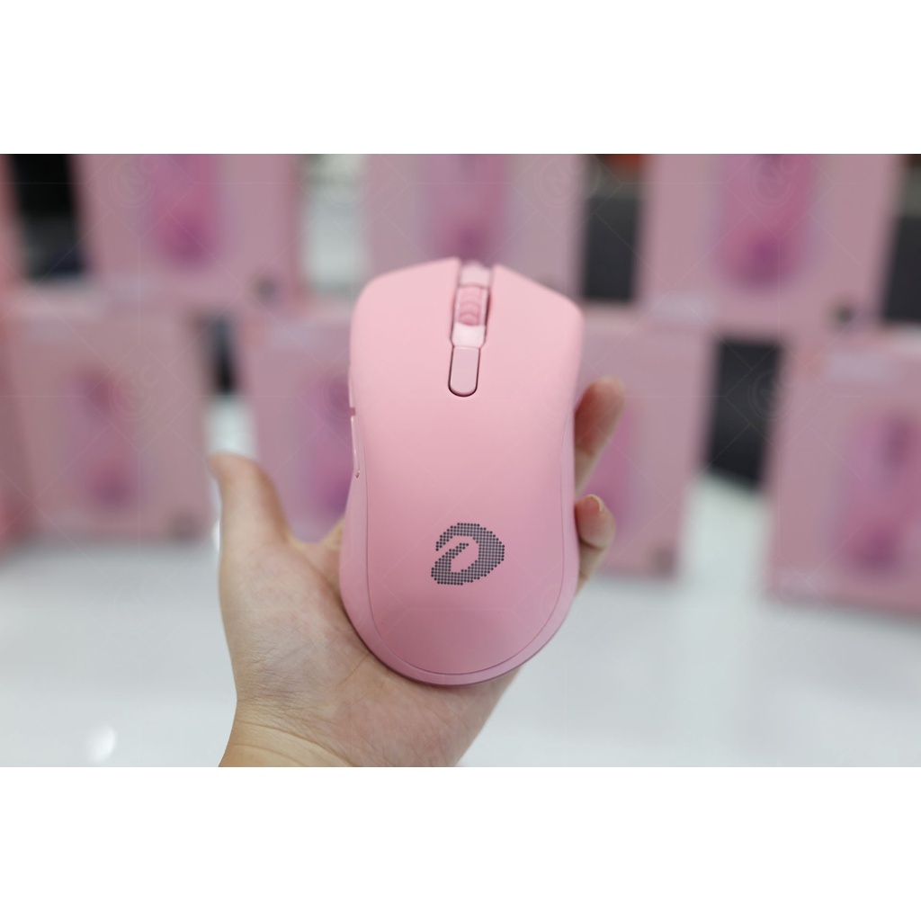 Chuột Gaming DAREU EM908 Pink / Black / White (LED RGB, BRAVO sensor)