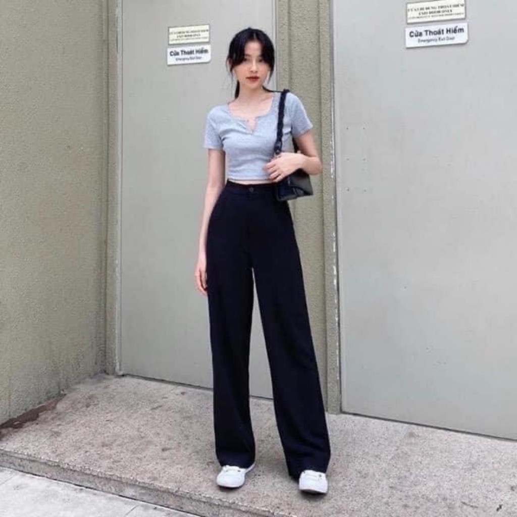 Quần Ống Rộng Culottes Xuông Dài 100cm Ulzzang