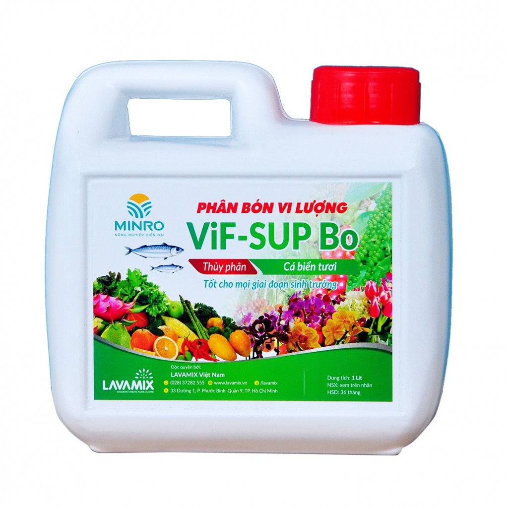 Phân Bón Vi Lượng  VIF SUP Bo1000ml Thủy Phân Cá Biển Chuyên Lan, Cây Kiểng Tốt Cho Mọi Giai Đoạn