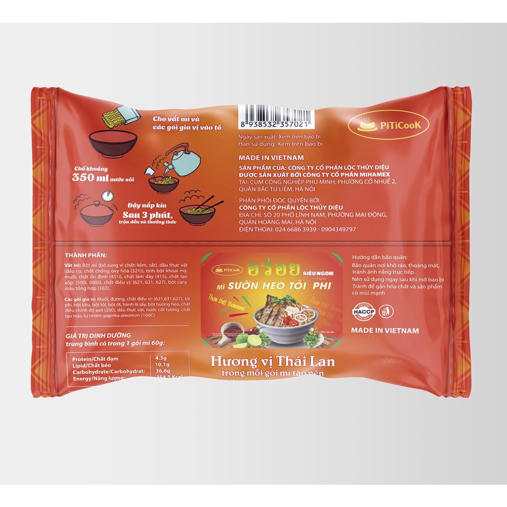 PiTiCook Mì Siêu ngon S.heo tỏi phi60g | BigBuy360 - bigbuy360.vn