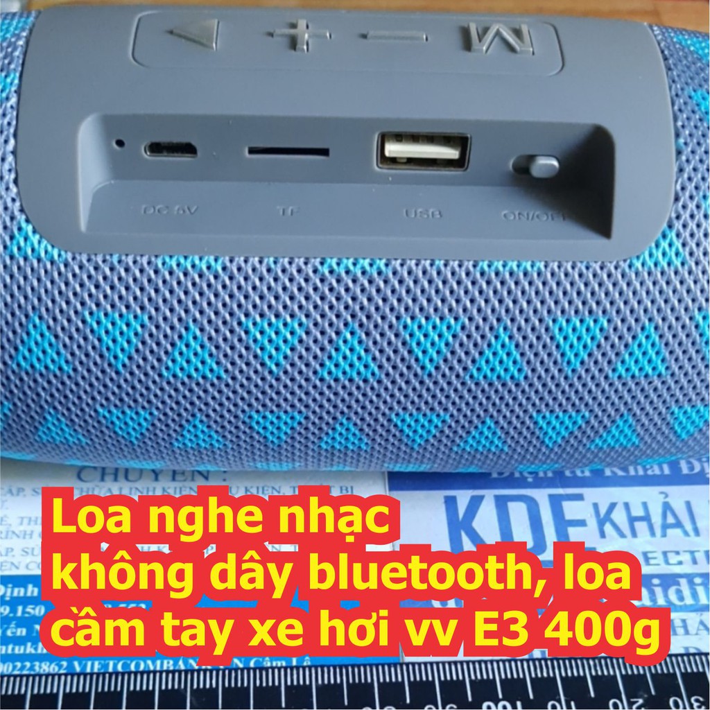 Loa nghe nhạc không dây bluetooth, loa cầm tay xe hơi vv E3 400g kde6727