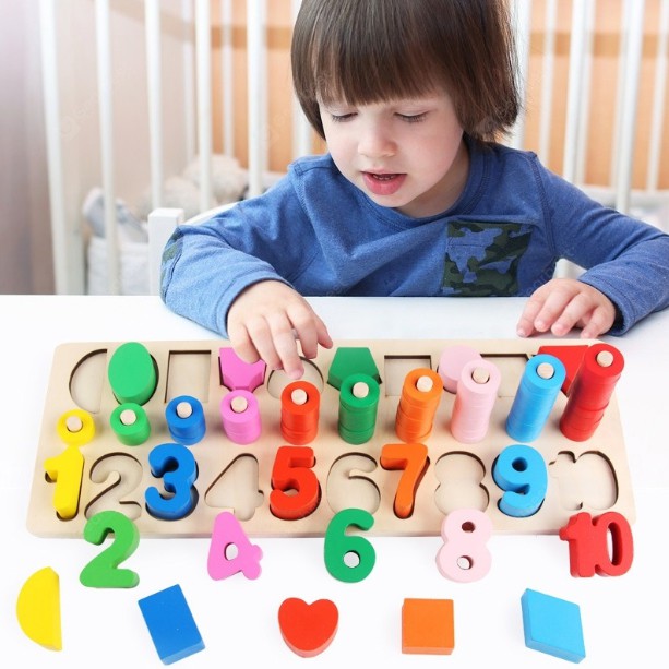 BỘ MONTESSORI PHÂN BIỆT MÀU SẮC, HÌNH KHỐI VÀ SỐ HỌC