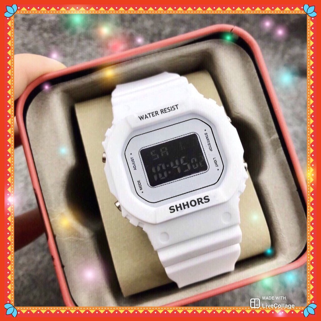 ĐỒNG HỒ NAM NƯ SHHORS VUÔNG NHIỀU MÀU D361 SIÊU ĐẸP