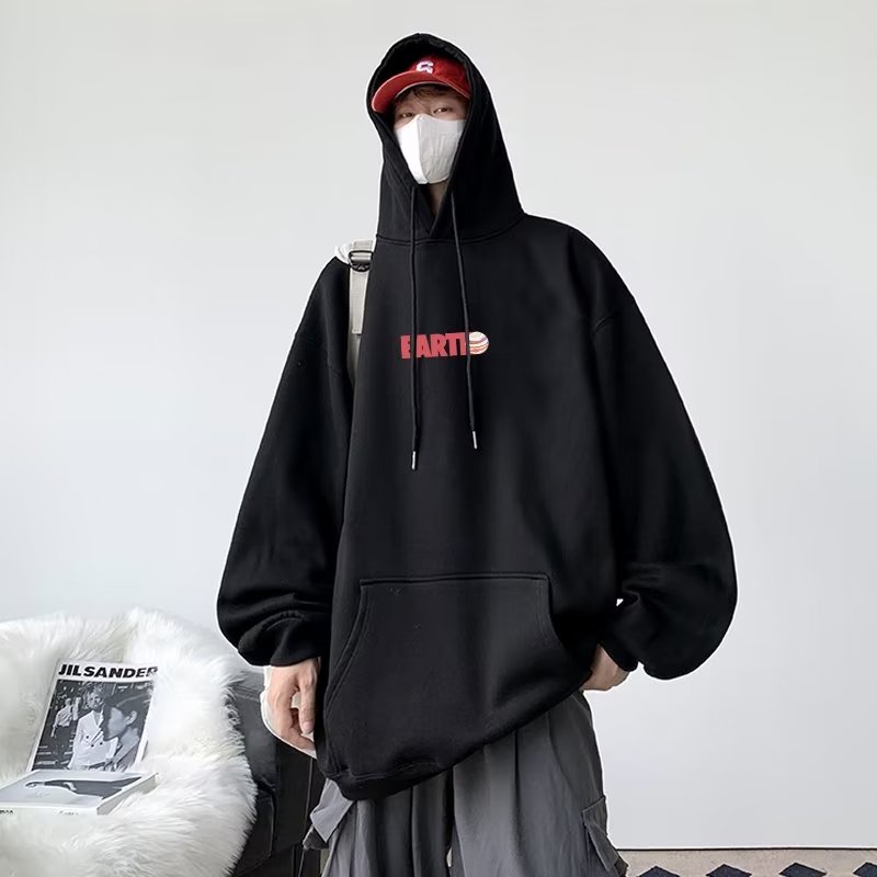 Áo hoodie Tay Dài Dáng Rộng In Họa Tiết Hành Tinh Hoạt Hình Phong Cách Đường Phố Mỹ Thời Trang Thu Đông Cho Nam M-8XL. 2022