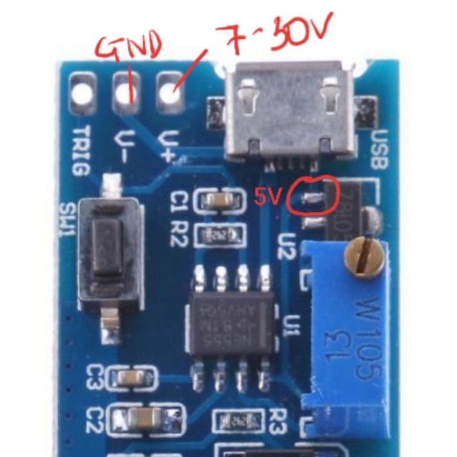 Module mạch trễ relay tạo trễ relay delay