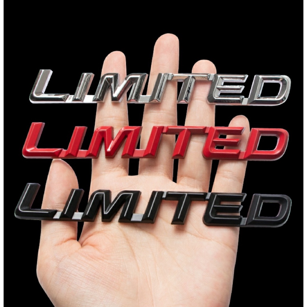 Tem kim loại Limite in nghiêng dán trang trí xe hơi