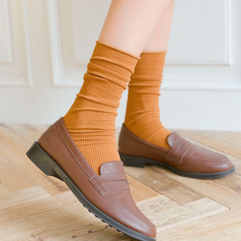 Tất Nhún Cao Cổ Nữ Có Tất chất cotton spandex siêu co giãn, nhiều màu thời trang - CANDIES