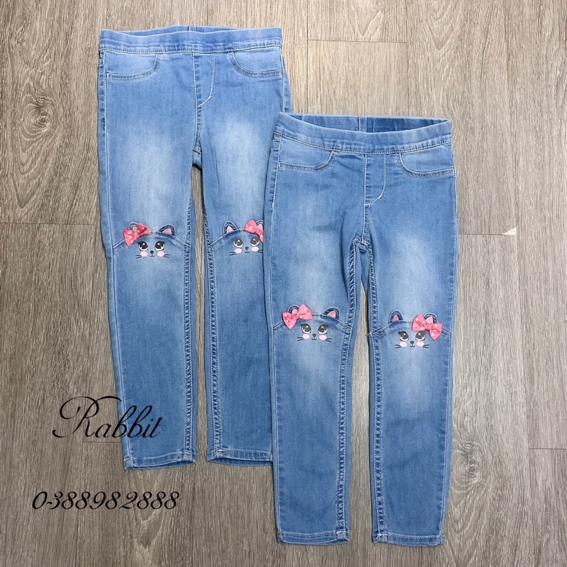 Quần bò denim họa tiết - RABBITSHOP