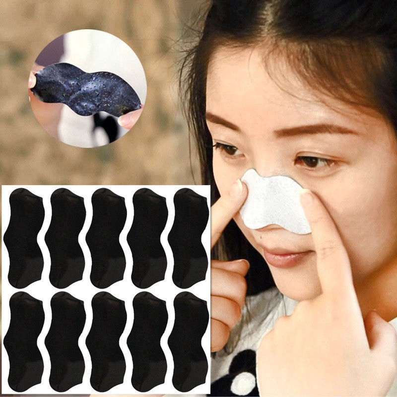 Set 10 miếng dán lột mụn đầu đen vùng mũi làm sạch sâu