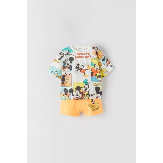 Set quần áo mickey zara auth cho bé