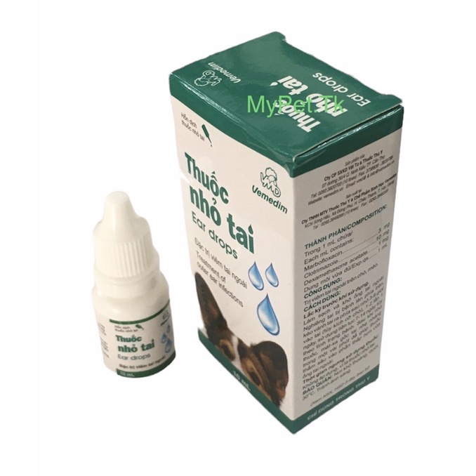 Nhỏ tai chó mèo chống hôi Vemedim Ear Drop 10ml