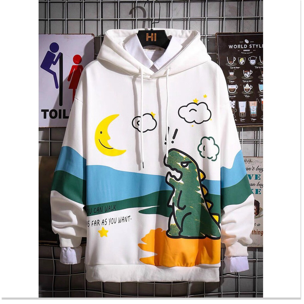 ÁO KHOÁC NỈ HODDIES KHỦNG LONG PHONG CÁCH THỜI TRANG HOT 4 MÙA 2021 KOKO MI STORE