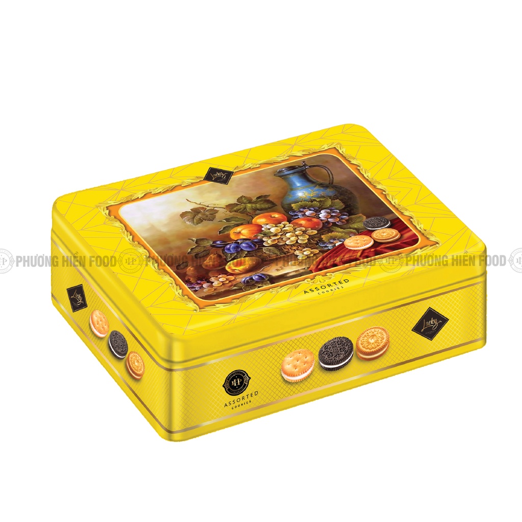 Bánh quy Luckysun 220G hộp thiếc